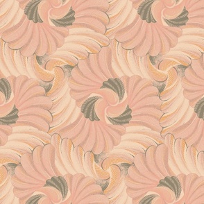 Feather Swirls Trendy Blush