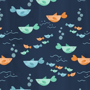 Fishy Fishy (16" Fabric / 12" Wallpaper)