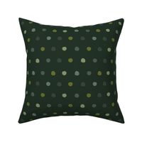 Small Wobbly Polka Dots - Dark Green - Gender Neutral - Boys - 6"