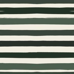 Safari Stripes (Cream and Green) (6")
