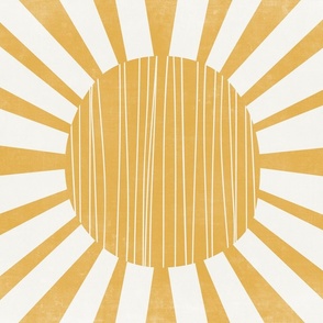 Sun Glow - Sunshine Graphic Boho Tea Towel / Wall Hanging