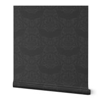 Black bat Damask On Dark Grey background