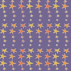 Disco Stars-Violet Night Sparkle-Retro Rainbow Palette