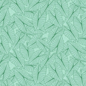 medium - Taro Leaf with texture-light mint