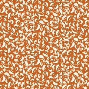 Orange and Cream Minimalist Leafy Botanical 