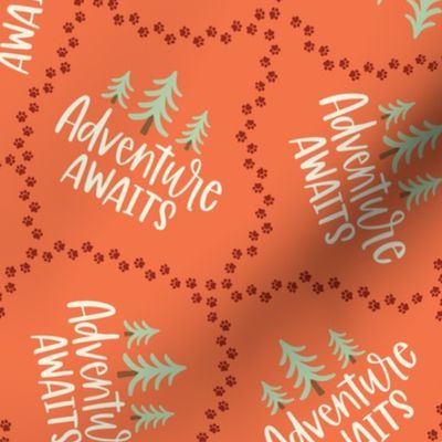 Adventure Awaits - Orange, Large Scale