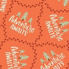 Adventure Awaits - Orange, Large Scale
