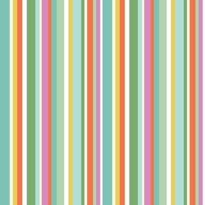 Multi Stripe - Bright, Small Scale