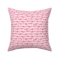 Sharks Block Print Bubble Gum Stripes Pink by Angel Gerardo - Small Scale