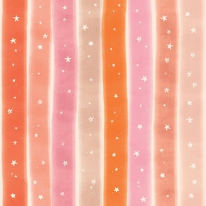 Sparkly Stripes JUMBO Hand Painted Vertical Stripes Striped Pink, Purple Earth tones