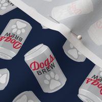 Dogs brew - Dog Paw Beer Cans - navy - LAD22