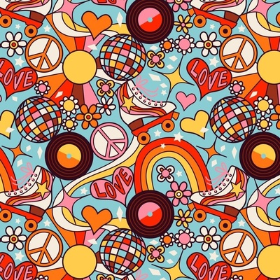 Groovy Seventies Fabric, Wallpaper and Home Decor | Spoonflower