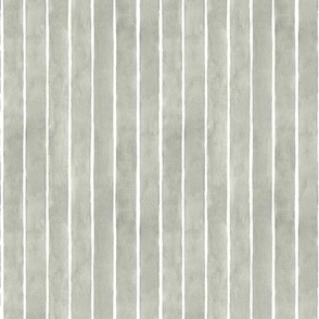 Evergreen Fog Broad Vertical Stripes - Ditsy Scale - Watercolor Textured Green Gray Grey 96998C