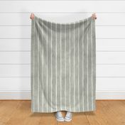 Evergreen Fog Broad Vertical Stripes - Large Scale - Watercolor Textured Green Gray Grey 96998C