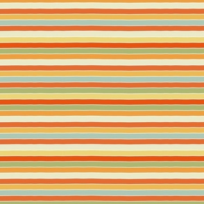 vintage stripes - multicolor landscape stripes - stripes fabric