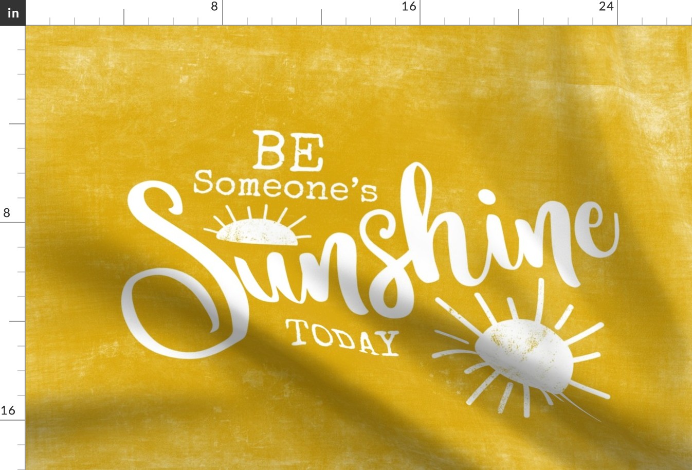 Be Someone's Sunshine Quote Tea Towel / Wall Hanging - Yellow