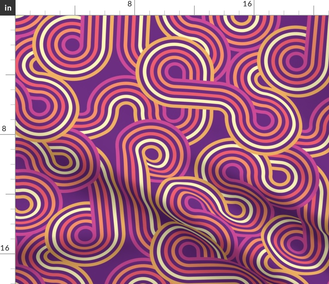 Graphic Swirls | 70s Disco | L