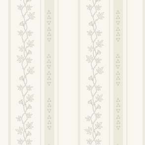 Vines and Floral Gray Beige