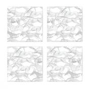 "Galloping Watercolor II" - Abstract Grey & White Galloping Horses 