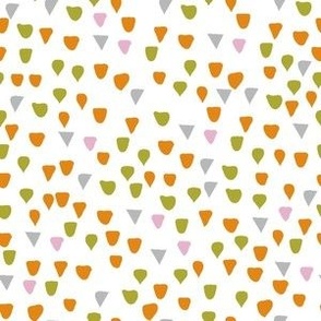 triangles in pumpkin orange -ash grey 