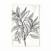 Vintage Botanical Sketch 2 - Tea Towel / Wall Hanging