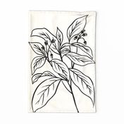 Vintage Botanical Sketch - Tea Towel / Wall Hanging