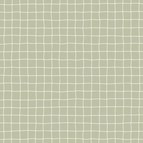 earthy light green crisscrossed pattern - checkered fabric