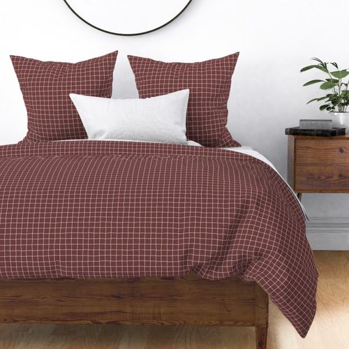 earthy red brown crisscrossed pattern - checkered fabric