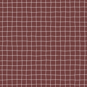 earthy red brown crisscrossed pattern - checkered fabric