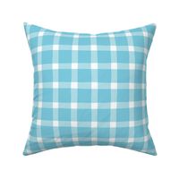 caribbean gingham - crooked plaid large - coastal plaid fabric