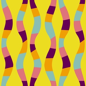 Bold and Wavy Lines Yellow