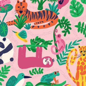 Tropical Animals Fabric, Wallpaper and Home Decor | Spoonflower