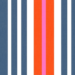 Mitchell Stripe Red White Blue With Hot Pink