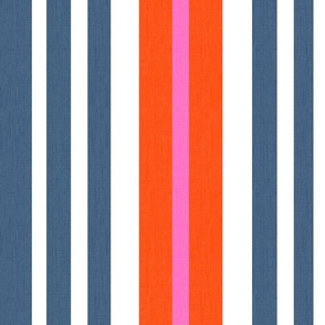 Mitchell Stripe Red White Blue With Hot Pink