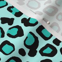 Leopard Spots Turquoise Blue 