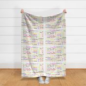 Dutch food words (colour) - tea towel