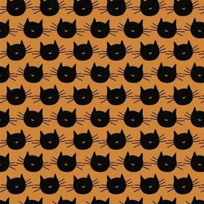 Scaredy Cat black on orange