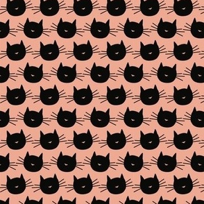 Scaredy Cat black on pink