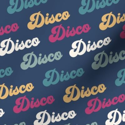 Retro disco groovy colourful letters