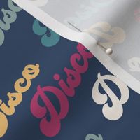 Retro disco groovy colourful letters