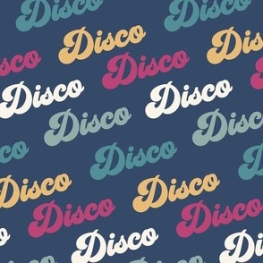 Retro disco groovy colourful letters