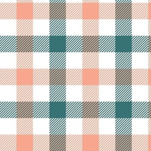 Gingham checkered green pink plaid 