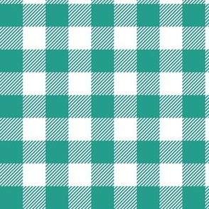 Abstract blue green turquoise gingham check plaid 