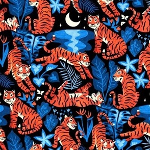 Year of the Water Tiger - Midnight Blue Jungle - Small Scale