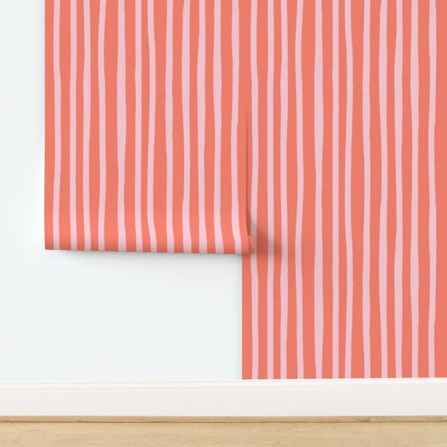 Textured Stripes | Red & Pink 