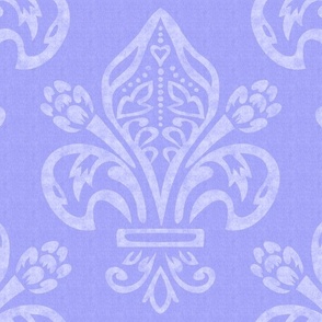 Floral Fleur de Lys Purple