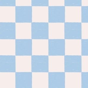 Painterly Blue Check