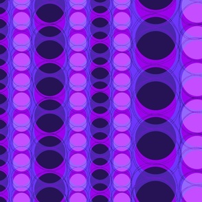 Headlights Retro Polka Dot Stripes in Purple