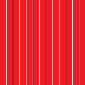 White Pinstripe on Red