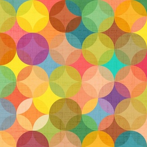 Retro Geometric Multicolour Large Scale